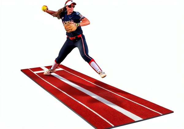 Softball Pitching Mat KuiBonu Foldable Rubber Turf-0