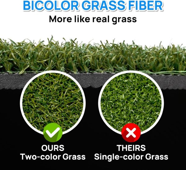 Wemily Softball Pitching Mat Green Foldable-6