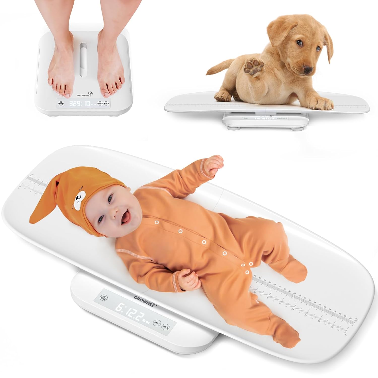 GROWNSY Baby Scale White ABS Material