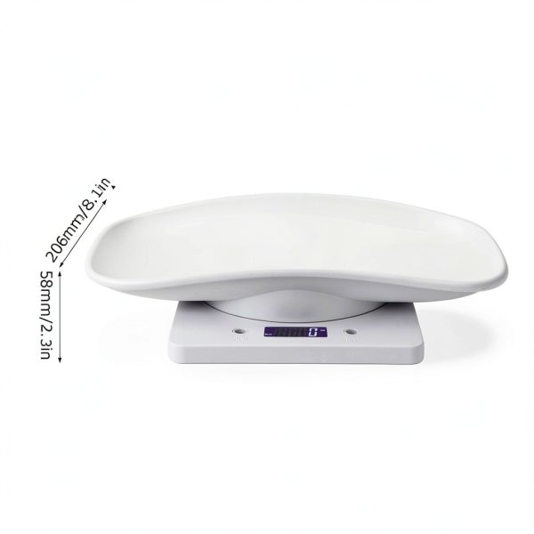 Fdit White LCD Pet Scale for Small Pets-1