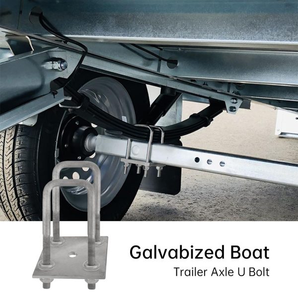 Galvanized U-Bolt Kit PHEXOD Boat Trailer Axle-3