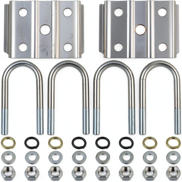 iBroPrat Carbon Steel U-Bolt Kit for 3500lbs Axle-0