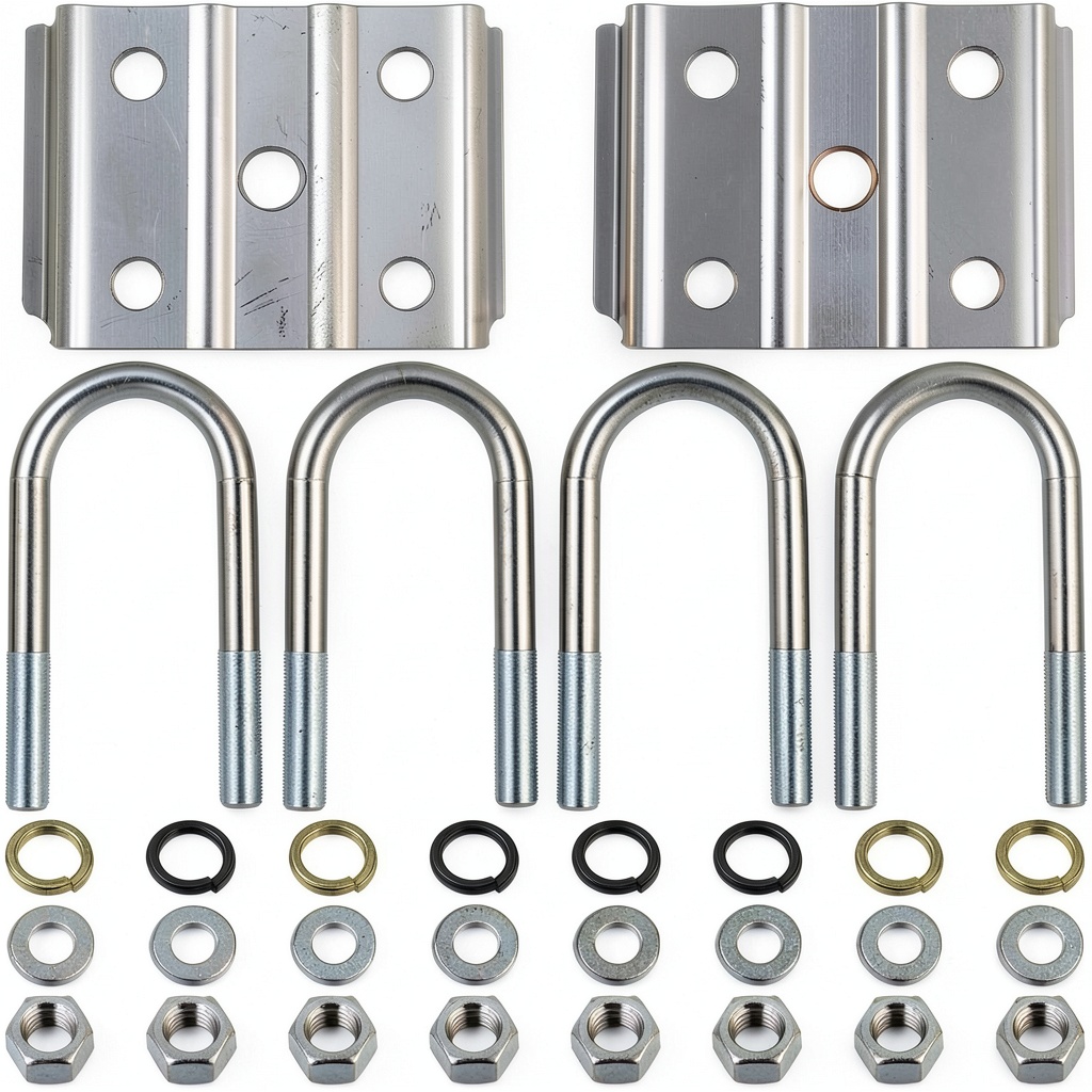 iBroPrat Carbon Steel U-Bolts Kit for 3500lbs Axle