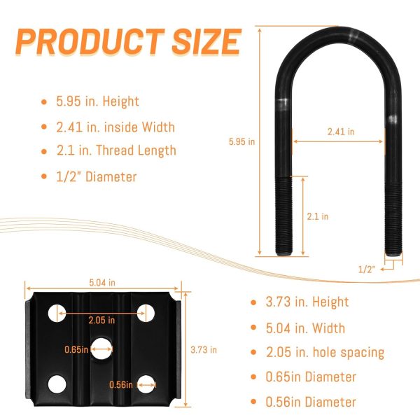 Heavy Duty U-Bolt Kit by dreamdragon for 3500 lb Axle-1