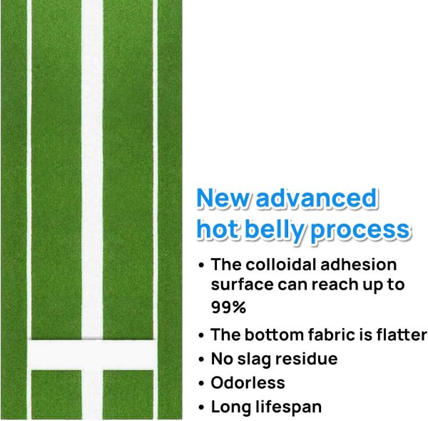 Wemily Softball Pitching Mat Green Foldable-5