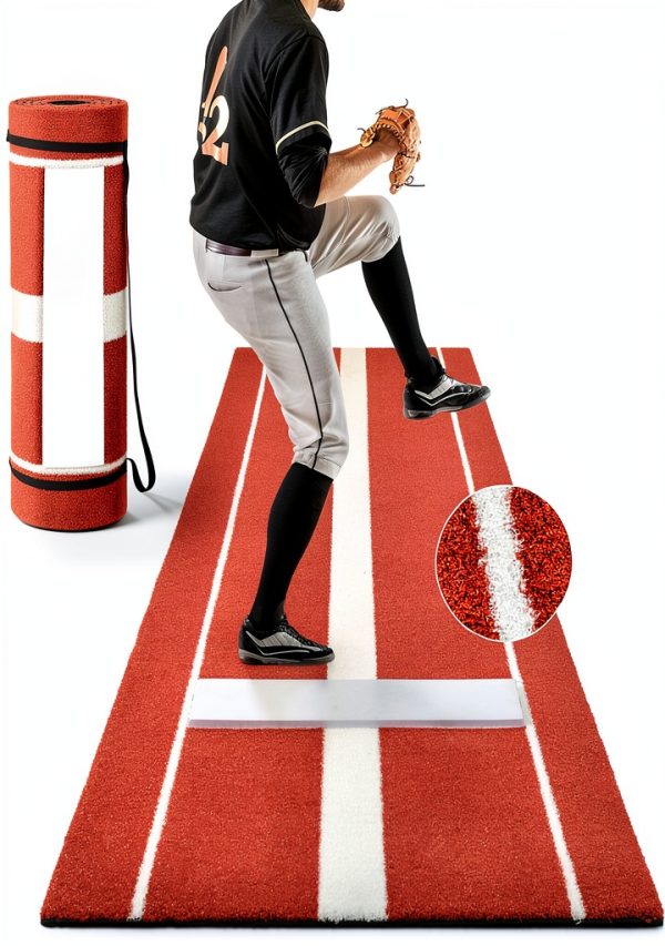 Shopsource Foldable Pitching Mat PU Foam Red-0