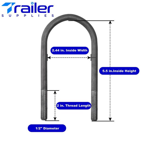 TRAILER SUPPLIES Alloy Steel U-Bolt Kit for 3,500 lb-1