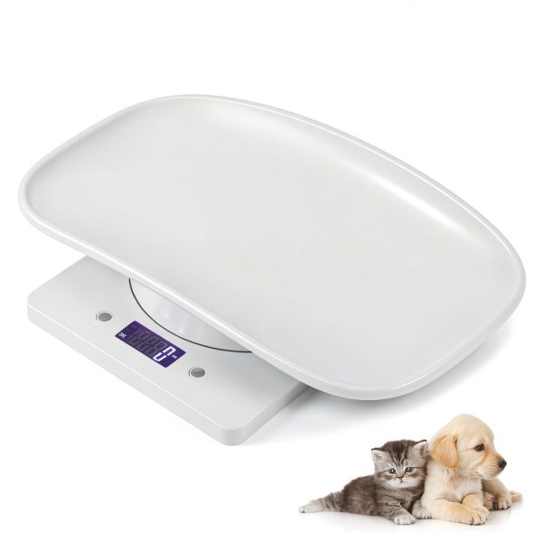 Fdit White LCD Pet Scale for Small Pets-6