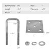 Galvanized U-Bolt Kit PHEXOD Boat Trailer Axle-1