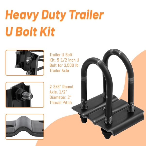 Heavy Duty U-Bolt Kit by dreamdragon for 3500 lb Axle-2