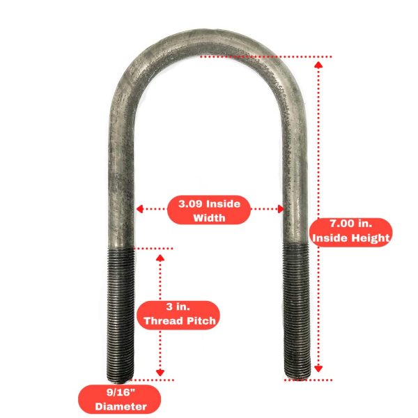 Southwest Wheel U-Bolt Kits 9/16''-18 UNC Alloy Steel-1
