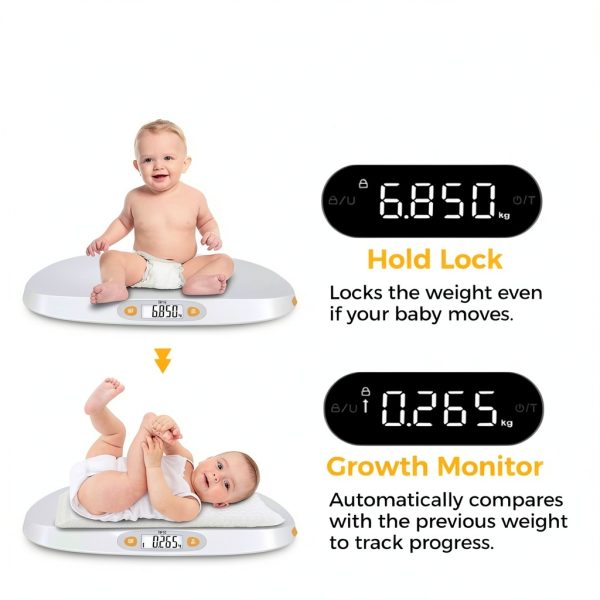 TIPRE Baby Scale White ABS Floor Scale-3