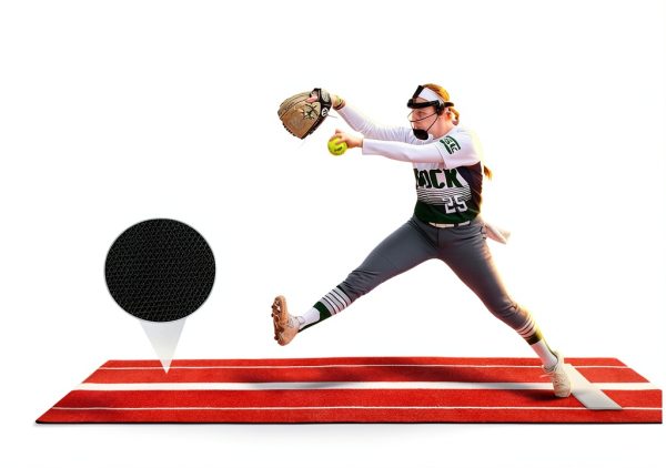 Softball Pitching Mat KuiBonu Foldable Rubber Turf-4
