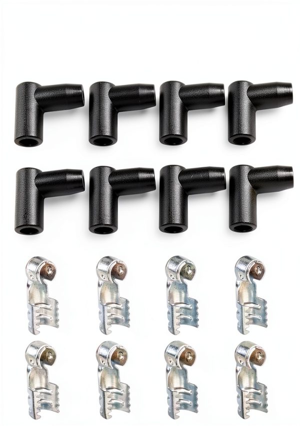 Spark Plug Boot Kit UBOG Brushed 90deg HEI Set-3