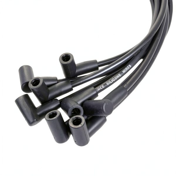 RLP Spark Plug Wire Set 8 Piece Heat Resistant Replacement Black-1