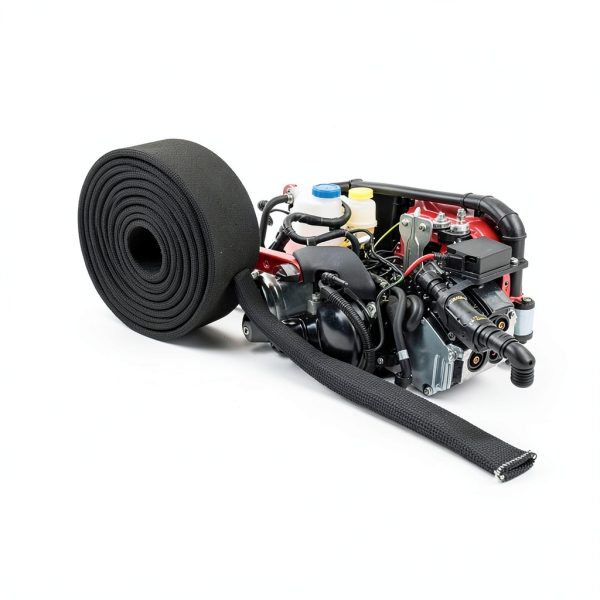 ZHUBANG Heat Sleeve Fiberglass 10FT 13MM Black for Automotive Wiring-6