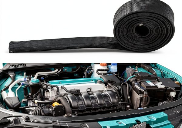 ZHUBANG Heat Sleeve Fiberglass 10FT 13MM Black for Automotive Wiring-4