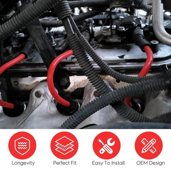 Ozikutech Spark Plug Wire Set High Performance 10mm Copper Silicone-3