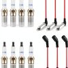 IHOTDER Spark Plug and Wire Set 8 Piece Kit Copper Core Silicone-0