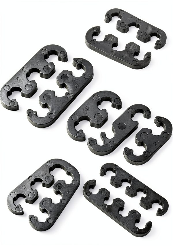 B4B Bang 4 Buck Spark Plug Wire Separators Set 12pcs ABS Plastic Black-1