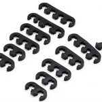 B4B Bang 4 Buck Spark Plug Wire Separators Set 12pcs ABS Plastic Black-0