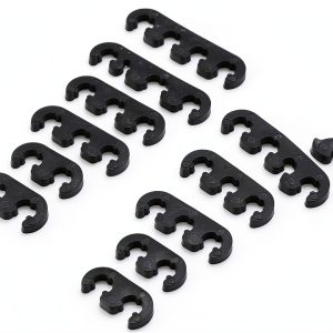 B4B Bang 4 Buck Spark Plug Wire Separators Set 12pcs ABS Plastic Black-0