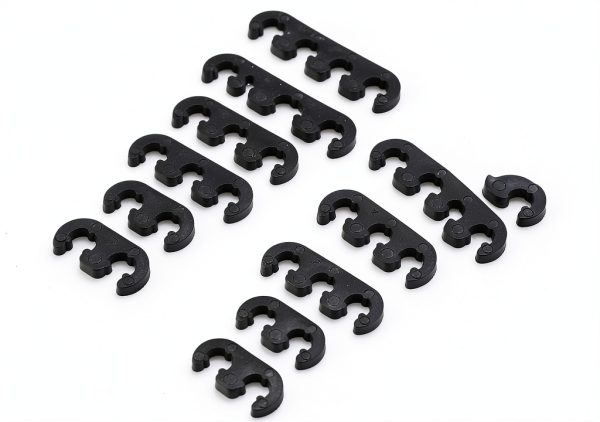 B4B Bang 4 Buck Spark Plug Wire Separators Set 12pcs ABS Plastic Black-0