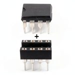 TL082CP Dual High Slew Rate JFET-Input Operational Amplifier Op-Amp IC DIP-8 & 8-Pin DIP Sockets with Machined Contact Pins (Pack of 1)-0