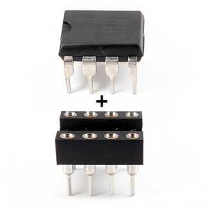 TL082CP Dual High Slew Rate JFET-Input Operational Amplifier Op-Amp IC DIP-8 & 8-Pin DIP Sockets with Machined Contact Pins (Pack of 1)-0