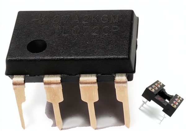 TL072CP IC Operational Amplifier & 8-Pin DIP Sockets with Machined Contact Pins (Pack of 12)-0