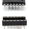 TL074CN TL074 Quad Low-Noise JFET-Input Operational Amplifier IC & 14-Pin DIP Sockets with Machined Contact Pins (Pack of 15)-0