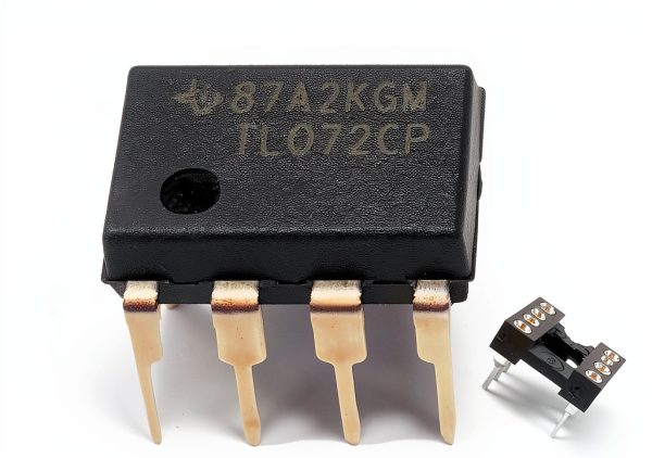 TL072CP IC Operational Amplifier & 8-Pin DIP Sockets with Machined Contact Pins (Pack of 12)-4