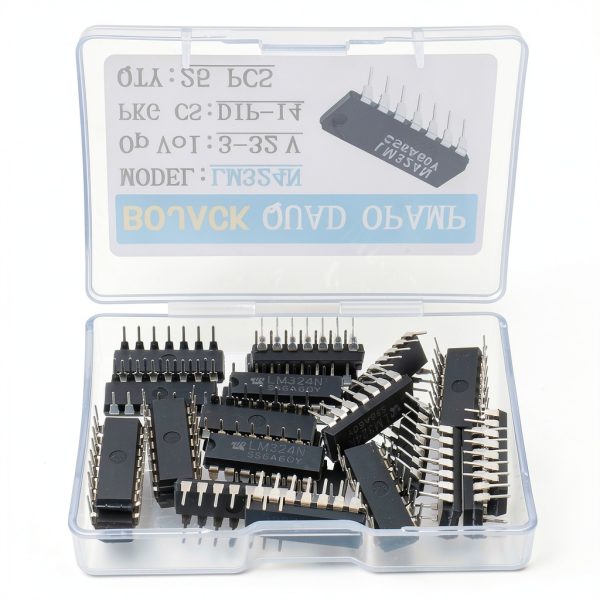 BOJACK LM324N Quadruple Operational Amplifier LM324 14 pins Adjustable Voltage Regulator Transistor DIP-14 (Pack of 25)-1