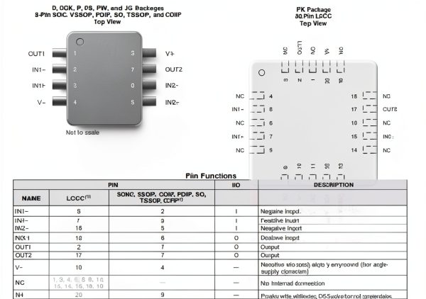 LM358 Bridgold amplifier IC offers op-amp, 3 V to 32 V supply, low-3